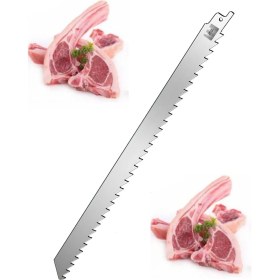 Resim Tilki Kuyruğu Testeresi Kemik Et Kesme Bıçağı Ucu 30 cm Paslanmaz Çelik Boyasız 