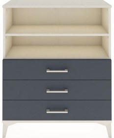 Resim Arges Şifonyer 2 Raflı 3 Çekmeceli 88x30x106 Aytaşı-antrasit Aytaşı 