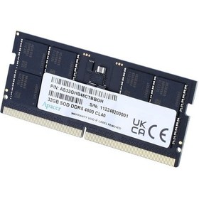 Resim Apacer 16 Gb 1x16gb 5600mhz Sodımm Cl40 Ddr5 Notebook Ram Fs.16g2c.pkh 