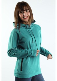 Resim Kadın Kapüşonlu Sweatshirt Mint Btk/226.mint Çok Renkli 