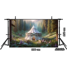 Resim Venspor Büyüleyici Orman Çadırı Temalı Arkaplan, 200x150cm, Fon, Duvar Örtüsü 
