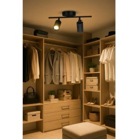 Resim Feyza Design Modern Siyah Spot Ledli 2'li Avize, Cafe, Mutfak ve Banyo Için Şık Tasarım 