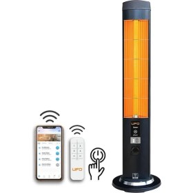 Resim Ufo Therapy Smart 2300W Mobil Uyumlu, Uzaktan Kumandalı, Tasarruf Modlu ve Programlanabilir Kule Tipi Isıtıcı 