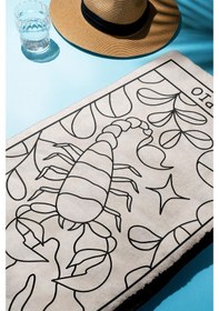 Resim Dijital Baskı Plaj Deniz Havlusu Akrep Burcu Desenli Peştamal Hvl0042 Renkli 