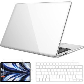 Resim NovStrap Apple Macbook Air 13.6 Inç A2681 A3113 A3240 M2 M3 M4 Uyumlu Kılıf Parlak-şeffaf Klavye Kılıfı-film 
