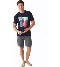 Resim Mod Collection Baskılı Kısa Kol Erkek Şort Takım (529143795) 