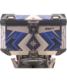 Resim Gp Kompozit DSN08 Universal 45 Lt Desenli Alüminyum Motosiklet çantası 