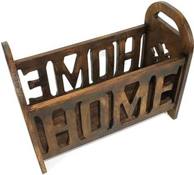 Resim Eskitme Ahşap Ferforje Sepet Gazetelik 