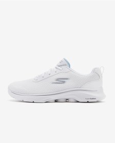 Resim Skechers GO WALK 7 - CLEAR PATH Kadın Beyaz Yürüyüş Ayakkabısı 125207 WHT 