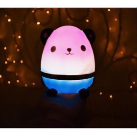 Resim Panda Gece Lambası Mor Mavi Büyük Boy Dekoratif Hediye 