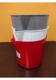 Resim Tapix Plastik Maşrapa 1,5 Litre Su Ve Temizlik Kovası İçin Saplı, Dayanıklı Ve Hafif Çok Renkli 