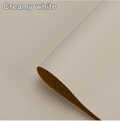 Resim Kendinden Yapışkanlı Deri Tamir Yama Bandı Kendinden Yapışkanlı Ev Dıy Düzeltme Creamy White 25cm X 60cm 