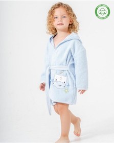 Resim Balinalı Bornoz Mavi Mavi 