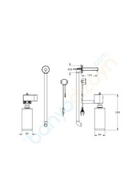 Resim VitrA Origin A44700 Temazsız Sıvı Sabunluk, Elektrikli, Krom 