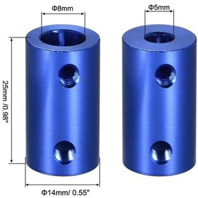 Resim 5x5mm Sabit Kaplin Şaft 3d Printer Yazıcı 