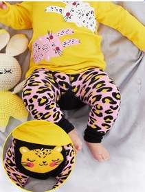 Resim Denokids Leopar Kız Bebek Tayt-Pantolon Çok Renkli 