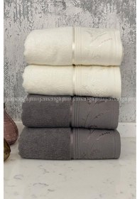 Resim Özdilek Ditsy El-yüz Havlusu 4 Adet-antrasit-krem Antrasit-krem 