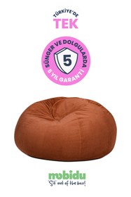 Resim Mobidu Soft Plum Armut Koltuk – Fitilli Kadife - 5 Yıl Garanti - Kiremit 