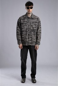 Resim Desenli Gabardin Gömlek 