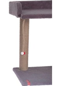Resim Antrasit Renkli Oturaklı Kedi Tırmalama Platformu, Dayanıklı Yapı 