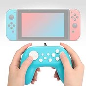 Resim Bewinner Handle Gamepad, Wired Controller-Spielekonsole Handgriff für Switch Einhand-Controller-Spielmodus, Spielekonsole Gamepad-Griff Game Boy-Konsolen (Grün) 