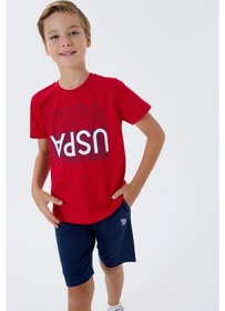Resim U.s. Polo Assn. Erkek Çocuk Kırmızı Bermuda Takım Us2417-c-v2 Kırmızı 