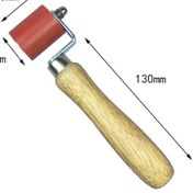 Resim Yunboo Kırmızı Silikon 40mm Genişlikli Sıcak Dayanıklı Su Geçirmez Folyo Pres Rulosu - Ahşap Saplı Kaynak Aleti Aksesuarı 