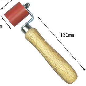 Resim Yunboo Kırmızı Silikon 40mm Genişlikli Sıcak Dayanıklı Su Geçirmez Folyo Pres Rulosu - Ahşap Saplı Kaynak Aleti Aksesuarı 