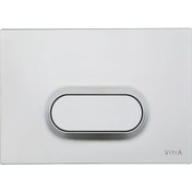 Resim Vitra Loop O 740-1085 Tek Basmalı Kumanda Paneli, Mat Krom 