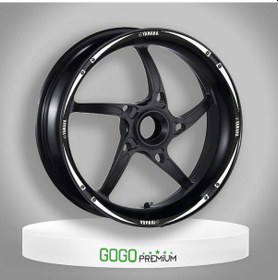 Resim Beyaz Siyah Yamaha Uyumlu Reflektörlü 1 Set Jant Şeridi 