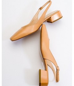 Resim Luvishoes State Koyu Bej Cilt Kadın Topuklu Ayakkabı Koyu Bej 