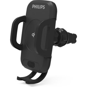 Resim Philips DLP9315/97 Havalandırma Izgarası Uyumlu Araç İçi Tutucu & Kablosuz Şarj Siyah 