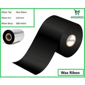 Resim MİXGROS 110x300 Metre Wax Ribon 1 Adet 