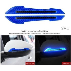 Resim Mavi 2 Adet/takım Araba Yansıtıcı Uyarı Çıkartmaları Dikiz Aynası Yansıtıcı Araba Güvenlik İşaretleyiciler Fosforlu Bant 56805654 