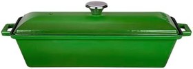 Resim Lava Döküm Ekmek Kabı/Terrine 11X29cm - Yeşil 