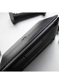 Resim Apple Uyumlu MacBook Air M1 Deri Kılıf 360 Derece Saran Kaplama Koruyucu Touchıd'li M1 Air A2337 A2179 A1932 İle Siyah 