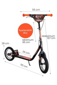 Resim Tommybaby İkon 12 Jant Çocuk Scooter 