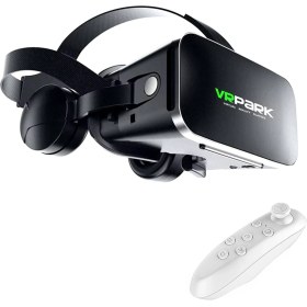 Resim Vrpark J50 Bluetooth Kulaklıklı 3D Sanal Gerçeklik Gözlüğü+ Vr Kablosuz Bluetooth KUMANDA-AL4754 