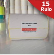 Resim Termal Etiket 100X70 - Barkod Etiketi 15 Rulo 5.250 Adet 