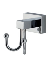 Resim Çelik Banyo Paslanmaz Pirinç Kenzo Montajlı 2 Li Askılık Gri 