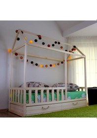 Resim Markaawm Markaawm Montessori Çocuk Yatak Doğal Ahşap 90X190 Karyola Buse Akçaağaç 