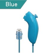 Resim 5 Renkler Nintendo Wii Oyun Denetleyicisi İçin Nunchuck Joystick El Kavisli Blue 