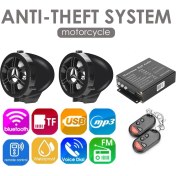 Resim Pengfushop5 Motosiklet Hırsızlık Alarm Sistemi Claolors Basit Kalıcı Mp3 Fm Radyo Bluetooth Uyumlu Hoparlör Ses Sistemi (Yurt Dışından) 