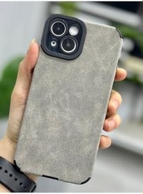Resim Go Aksesuar Iphone 14 ile Uyumlu Alcantara Tasarımlı Esnek Silikon Kılıf 