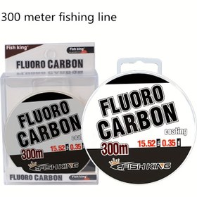 Resim 1 adet florokarbon olta ipi, 300 metre/328 yard - son derece dayanıklı naylon karbon fiber yumuşak iplik, şeffaf beyaz, yüksek hassasiyet ve uzun ömürlü, oturma balıkçılığı ve sinek avı için uygun | döner taban tasarımı 
