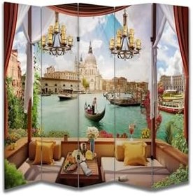 Resim Manzara Temalı Özel Tasarım Paravan Room Divider PRV1171, 180 x 180 