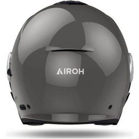Resim Airoh Helyos Dark Grey Parlak Motosiklet Kaskı 