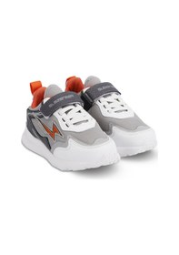 Resim Slazenger KAORU IN Çocuk Cırt Cırtlı Gri / Turuncu Sneaker 
