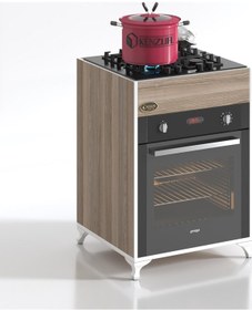 Resim Kenzlife Ankastre Modülü Kabini Hafniyum Crd Fırın Ocak Dolabı Ayaklı Üstten 