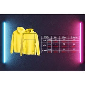Resim Unisex Two Face Kapüşonlu Sweatshirt Siyah 